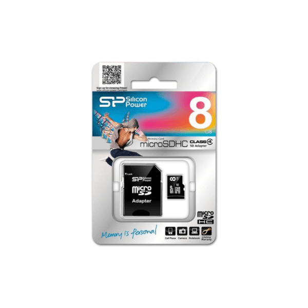 Silicon power atminties kortelė 8 GB MicroSDHC