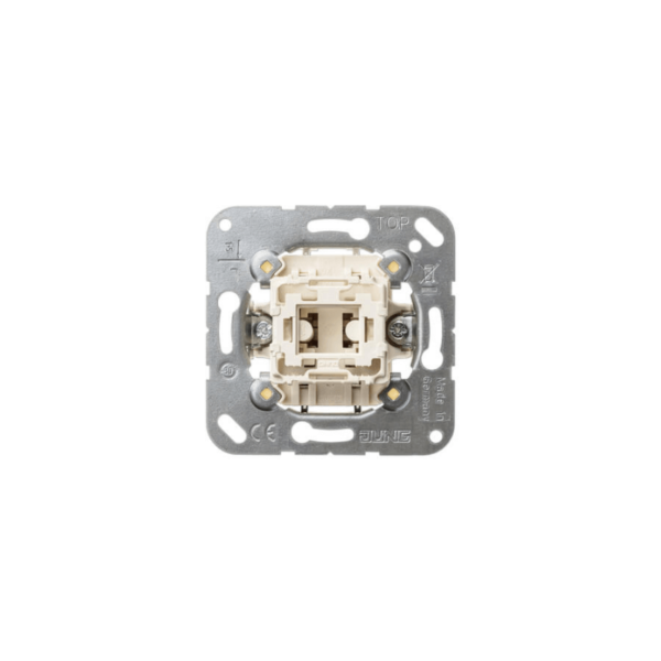 1 kl. kryžminio perjungiklio mechanizmas JUNG 507U (baltas, 10A/250V)