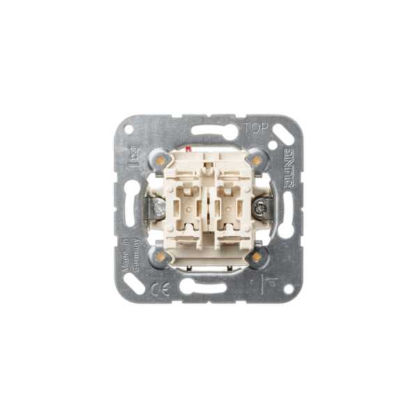2 kl. mygtukų mechanizmas JUNG 535U (baltas, 10A/250V)