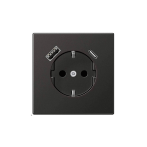 Kištukinis lizdas su USB prievadais JUNG LS1520AN (antracito spalvos, 16A/250V)