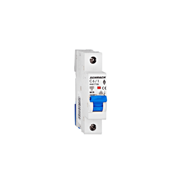 Automatinis jungiklis Schrack AM617106 (C6, 1P, 230V, 6kA) Automatinis jungiklis Schrack AM617106 (C6, 1P, 230V, 6kA)